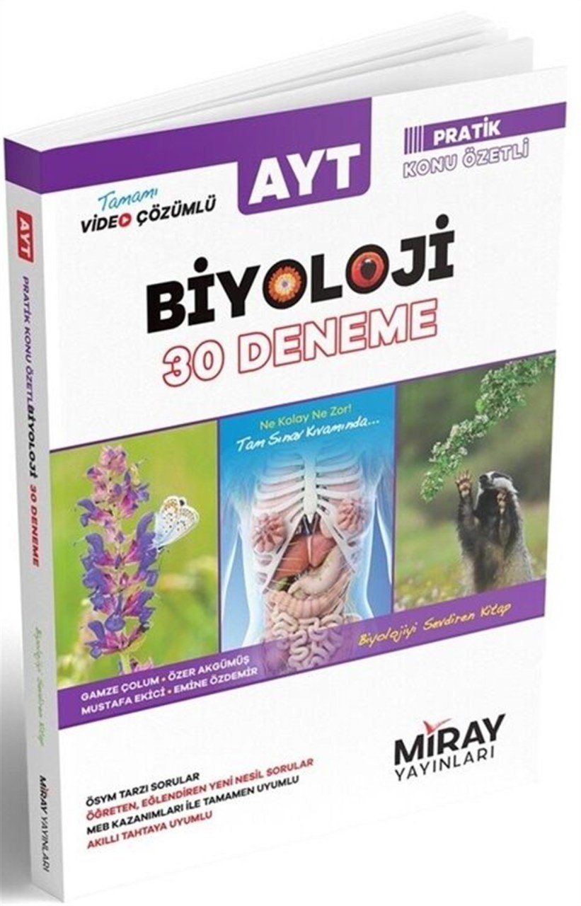 Miray Yayınları AYT Biyoloji 30 Deneme