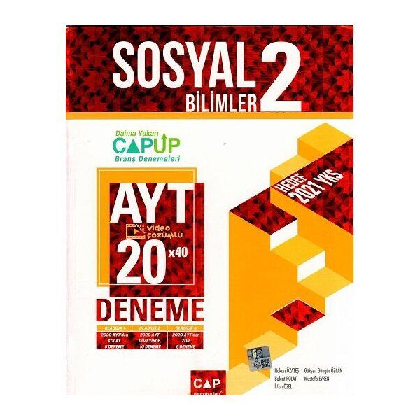 Çap Yayınları AYT Sosyal Bilimler 2 Up 20 x 40 Deneme