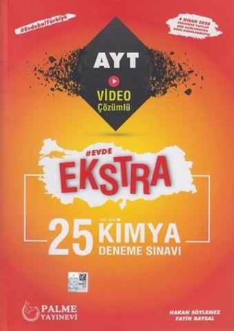 Palme Yayınları AYT Kimya Evde Ekstra 25 Deneme Sınavı