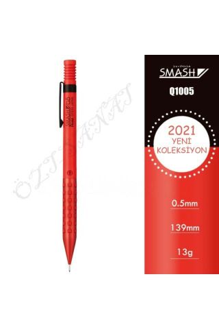 Smash Q1005 2021 Özel Seri 0.5 Mm Mekanik Kurşun Kalem Kırmızı