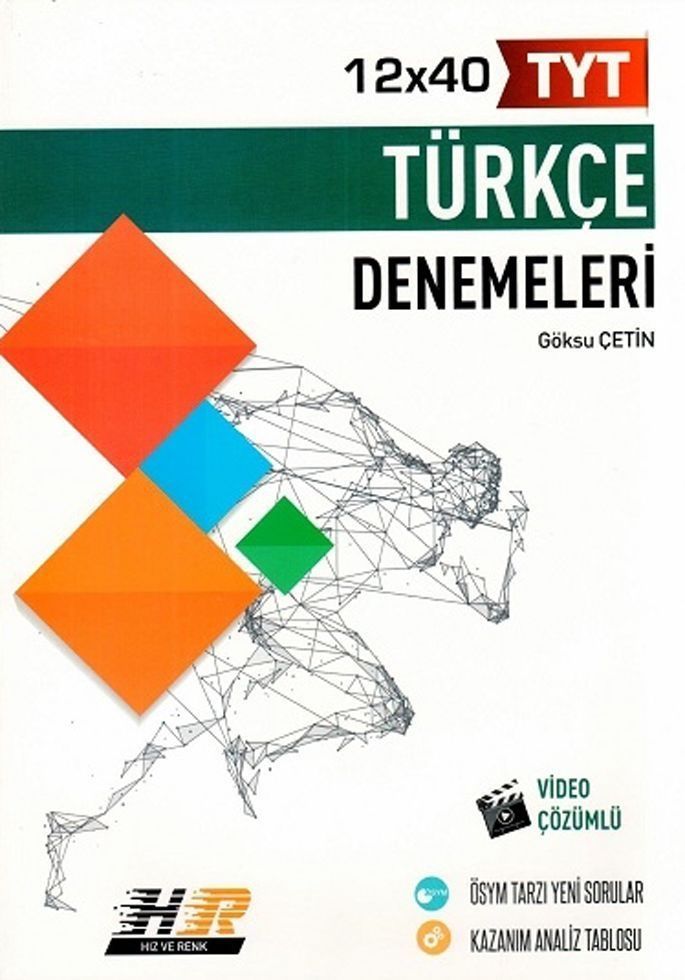 Hız ve Renk Yayınları TYT Türkçe 12x40 Denemeleri