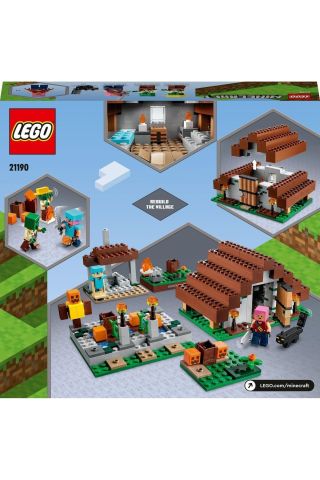 ® Minecraft® Terk Edilmiş Köy 21190 - 8 Yaş ve Üzeri Çocuklar için Oyuncak Yapım Seti(422 Parça)