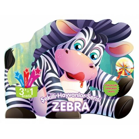 Parıltı Yayınları Şekilli Hayvanlar Serisi - Zebra