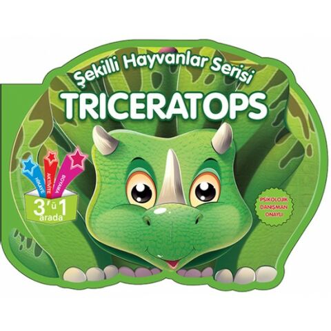 Parıltı Yayınları Triceratops Şekilli Hayvanlar Serisi