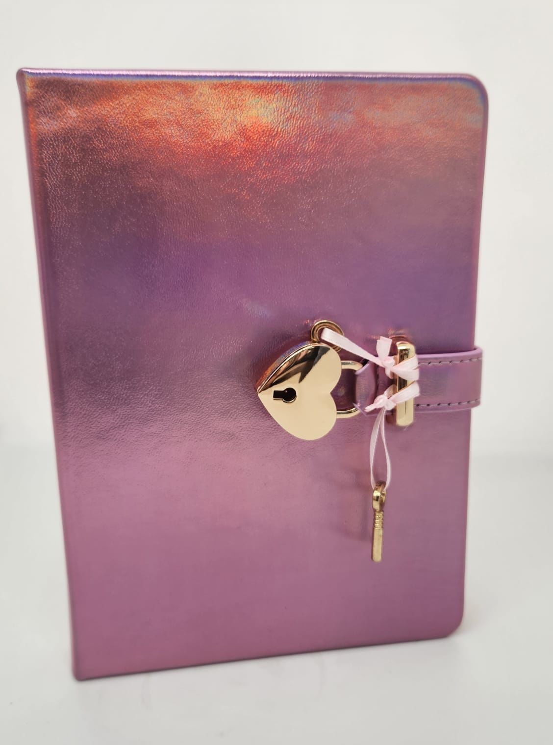 Hush Hush Metalik Kilitli Defter 13x18 Cm Metalic Lilac