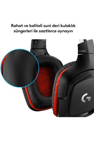 G G332 Stereo Kablolu Oyuncu Kulaklığı - Siyah