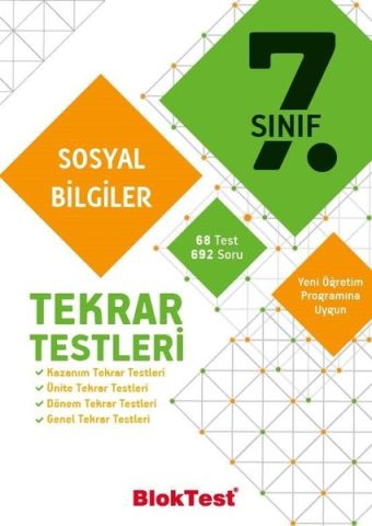 Bloktest Yayınları 7.Sınıf Sosyal Bilgiler Tekrar Testleri