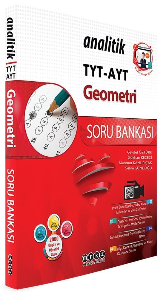 Merkez Yayınları TYT AYT Geometri Analitik Soru Bankası