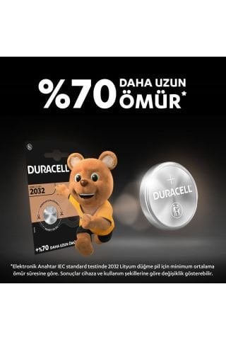 Özel 2032 Lityum Düğme Pil 3v, (CR2032) 5 Adet