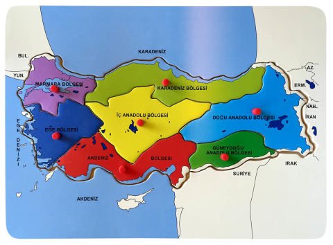 Bu-Bu Ap0049 Ahşap Puzzle Türkiye Harita