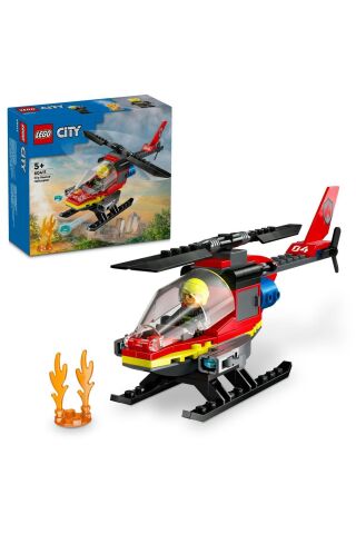 City İtfaiye Kurtarma Helikopteri 60411 - Yaratıcı Oyuncak Yapım Seti (85 Parça)