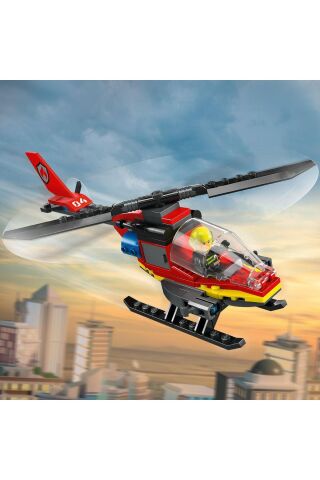 City İtfaiye Kurtarma Helikopteri 60411 - Yaratıcı Oyuncak Yapım Seti (85 Parça)