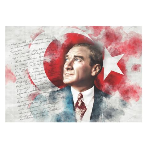 Keskin Color Atatürk Ve Bayrak 48x68cm 1000 Parça Puzzle