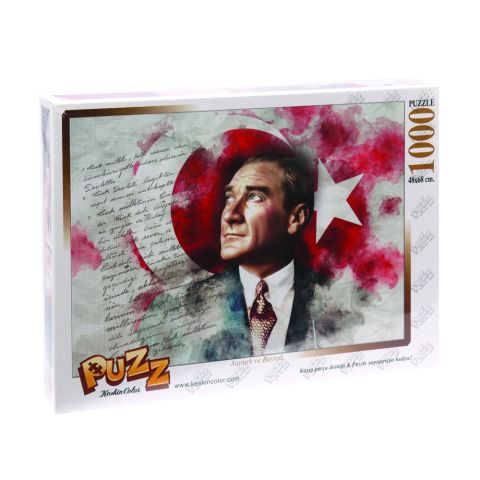 Keskin Color Atatürk Ve Bayrak 48x68cm 1000 Parça Puzzle