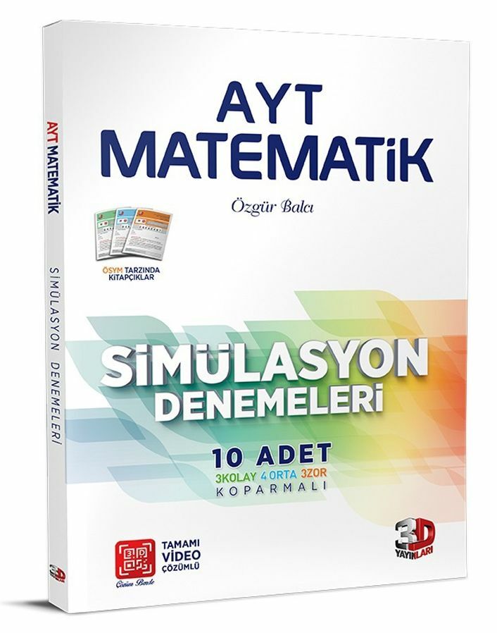 3D Yayınları AYT Matematik Simülasyon 10 lu Denemeleri