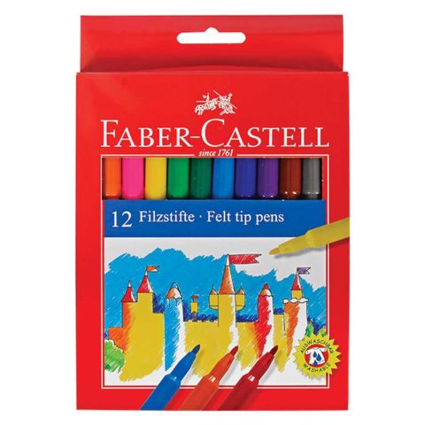 Faber-Castell Jumbo Keçeli̇ Kalem 12 Renk