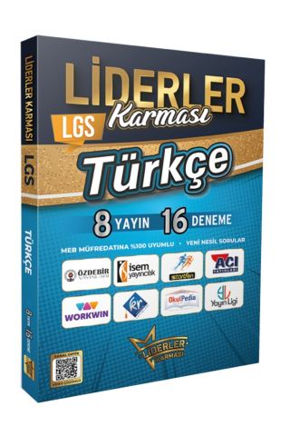 Liderler Karması 2024 Model 8.Sınıf LGS 8 Yayın Evinden 16 Türkçe Branş Deneme