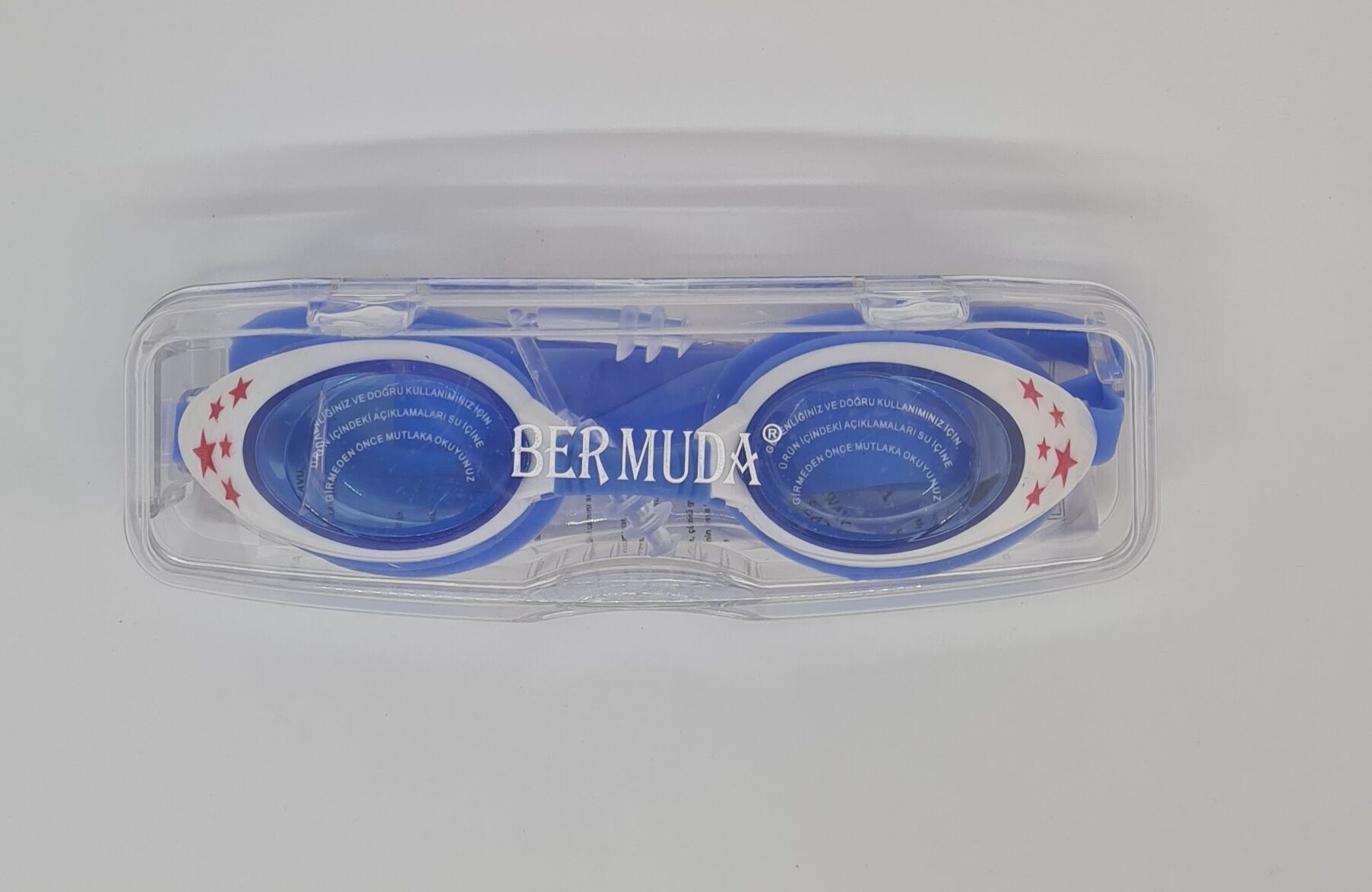 Bermuda Havuz Deniz Gözlüğü Kulak Tıkaçlı RH400 Mavi