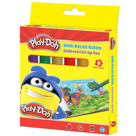 Play-Doh Simli Keçeli Kalem 6 Renk