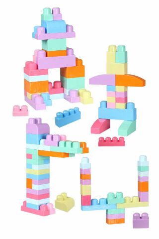 Play Blox Yapı Oyuncakları 3127 Pastel Renkler Mega Blok Seti 107 Parça Kovalı