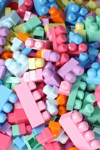 Play Blox Yapı Oyuncakları 3127 Pastel Renkler Mega Blok Seti 107 Parça Kovalı