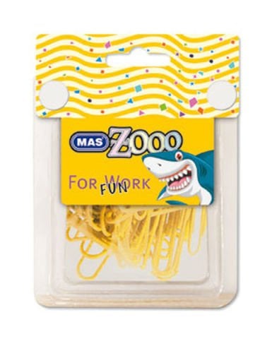 Mas Zooo - Şeffaf Dörtgen Kutuda Plastik Kaplı Ataş - No:3 - Sarı