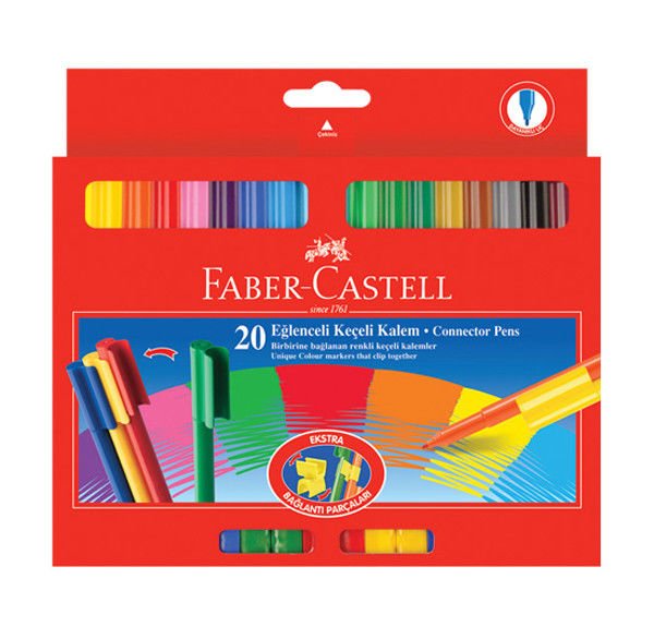 Faber-Castell 112000 Eğlenceli Keçeli Kalem 20li