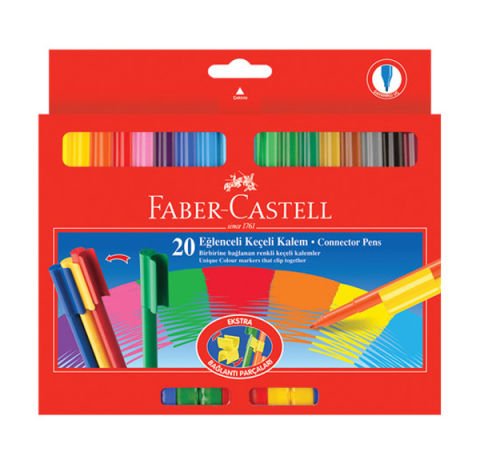 Faber-Castell 112000 Eğlenceli Keçeli Kalem 20li