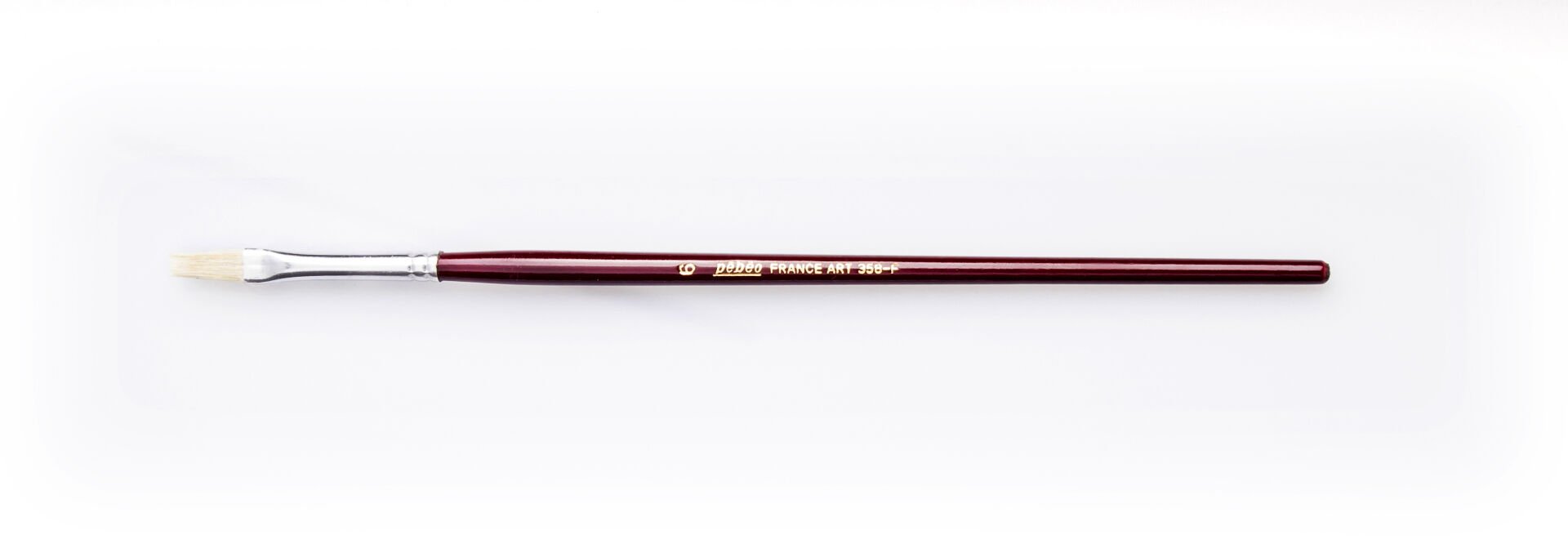 Pebeo France Art No: 6 Pebeo 358F Seri Doğal Beyaz Kıl Kırmızı Kısa Sap Fırça
