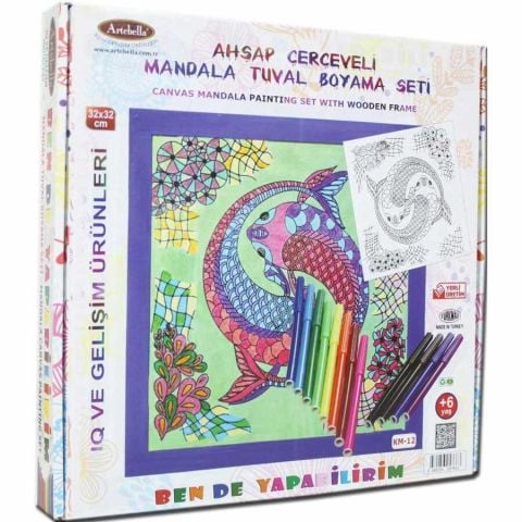 Artebella Mandala Tuval Boyama Seti KM-12 32x32CM