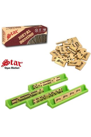 Star Domino Zamak Büyük Boy Domino Oyun Seti Metal Domino Taşı Seti Metal 1. Kalite Metal Domino