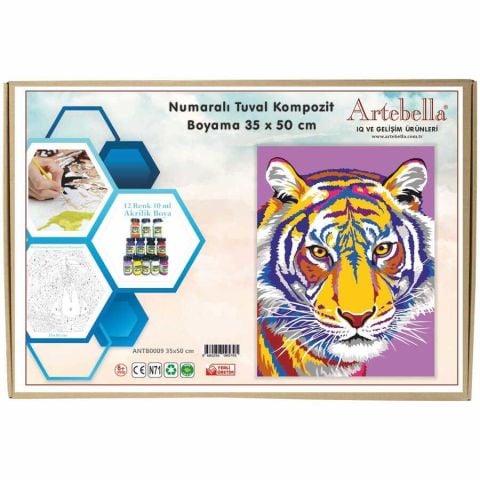 Artebella 35x50 Numaralı Kompozit Tuval Boyama Kaplan