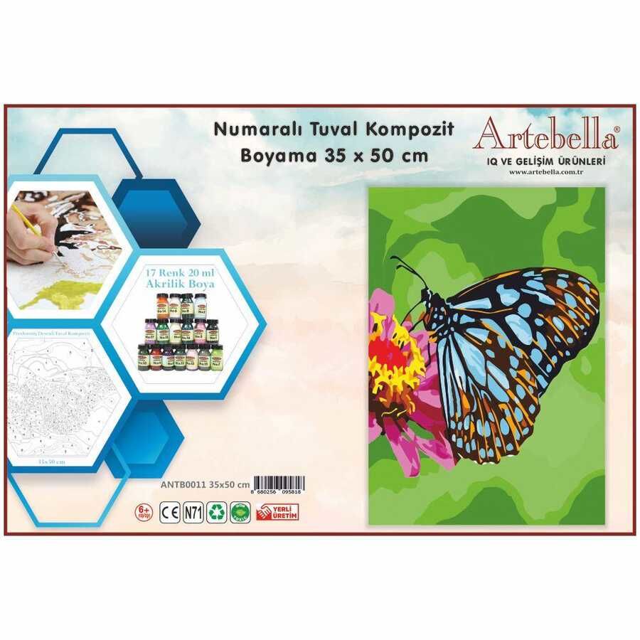 Artebella 35x50 Numaralı Kompozit Tuval Boyama Kelebek
