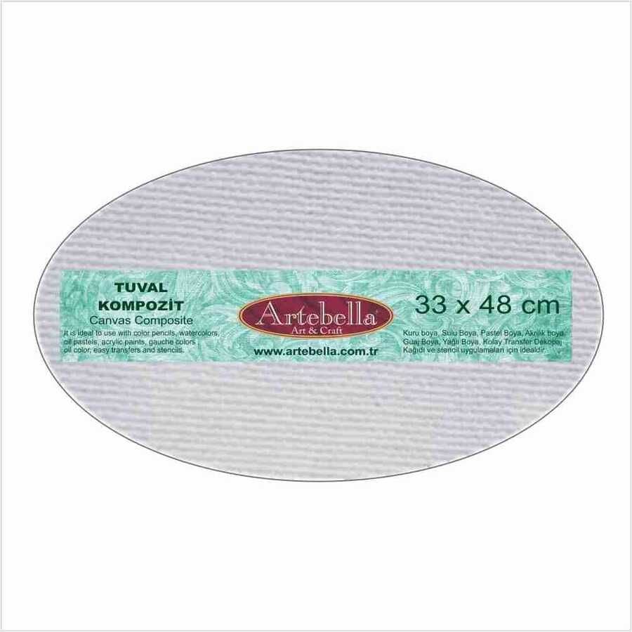 Artebella 33x48cm Kompozit (Sıkıştırılmış) Tuval Elips