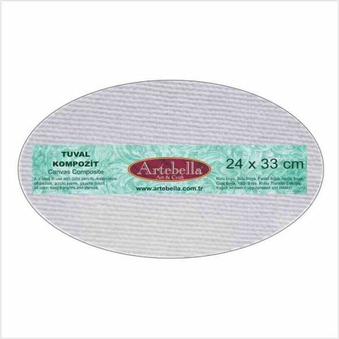 Artebella 24x33cm Kompozit (Sıkıştırılmış) Tuval Elips