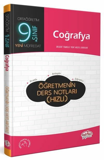 Editör Yayınları 9. Sınıf Coğrafya Öğretmenin Ders Notları (Hızlı)