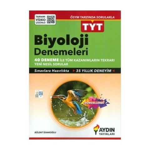 Aydın Yayınları TYT Biyoloji Deneme 40'lı