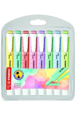Stabilo Swing Cool Pastel 8'li İşaretleme Kalemi Seti (Yeni Renkler) 275/8-08-1 Fosforlu Kalem