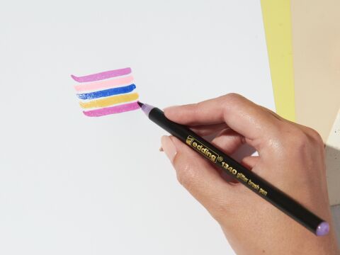 Edding e-1340 Simli Fırça Uçlu Kalem Seti 10 renk