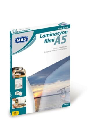 Mas Laminasyon Filmi 125 Mikron A5 100lü Kutu