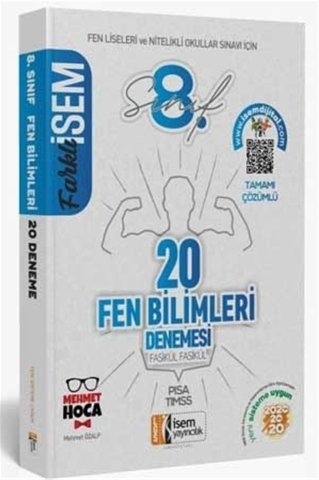 İsem Yayınları 8. Sınıf Fen Bilgisi Farklı İsem 20 Deneme