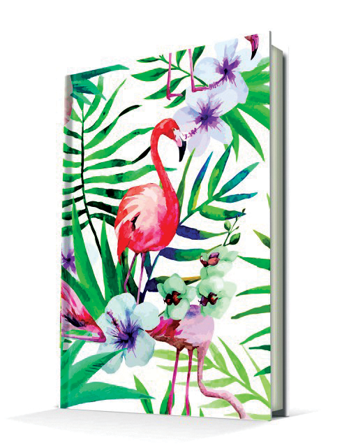 Deffter Tropic Flowers 96 Yaprak Çizgili Sert Kapak Defter