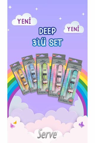 Deep 3lü Okul Seti Şeker Pembe