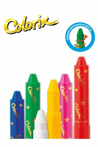 Silky Crayon Colorix - Üçü Bir Arada Boya (MUM BOYA, PASTEL BOYA, SULUBOYA) - 6 Renk