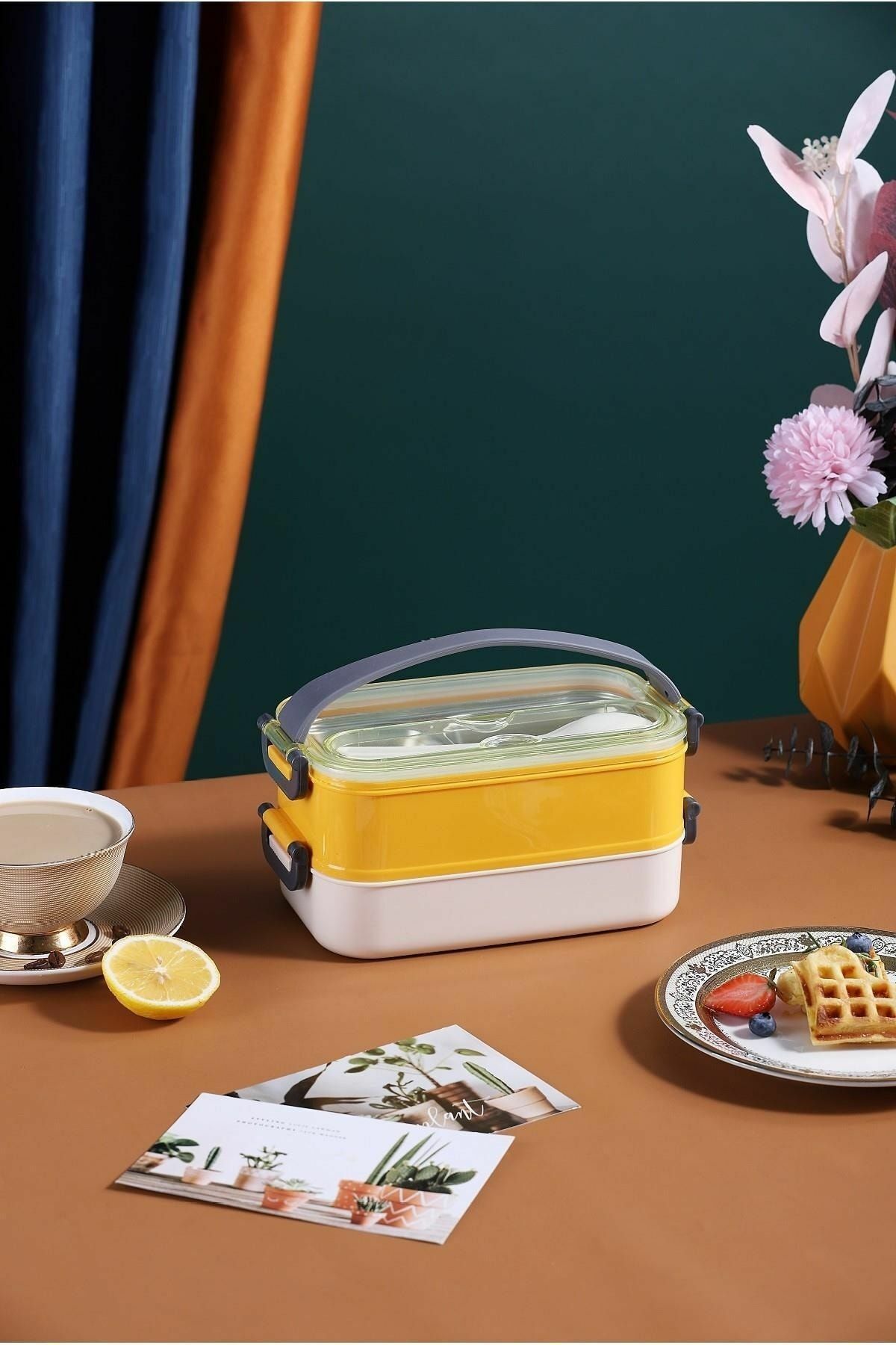 Bento Lunch Box Ofis-okul Için Yeni Nesil Sefer Tası Taşınabilir Yemek Kutusu Çelik Ff462