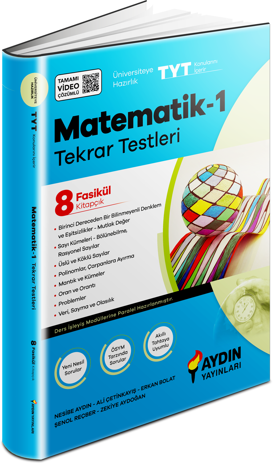 Aydın Yayınları Üniversiteye Hazırlık Matematik-1 Tekrar Testleri (TYT)