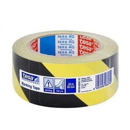 Tesa 60760 33M X 50Mm Sarı-Siyah Yer İşaretleme Bandı