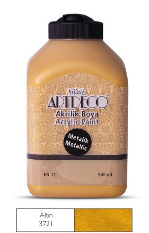 Artdeco Metalik Akrilik Boya 500ml Altın 3721