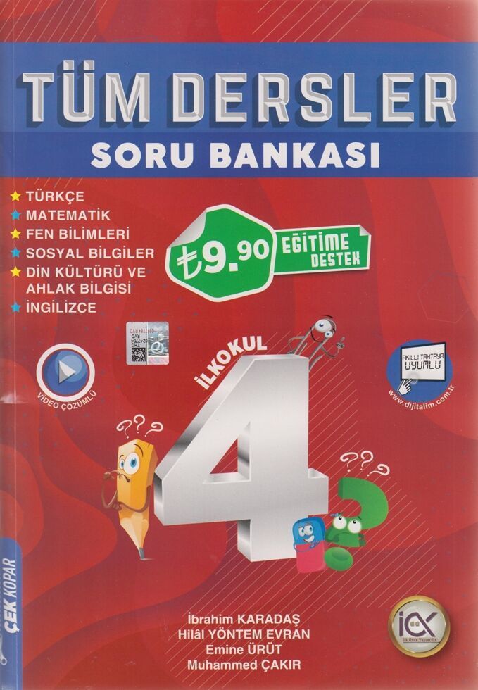 İlk Önce Yayıncılık 4. Sınıf Tüm Dersler Soru Bankası