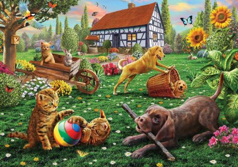 KS Games Dogs And Cats At Play 500 Parça Puzzle 20005